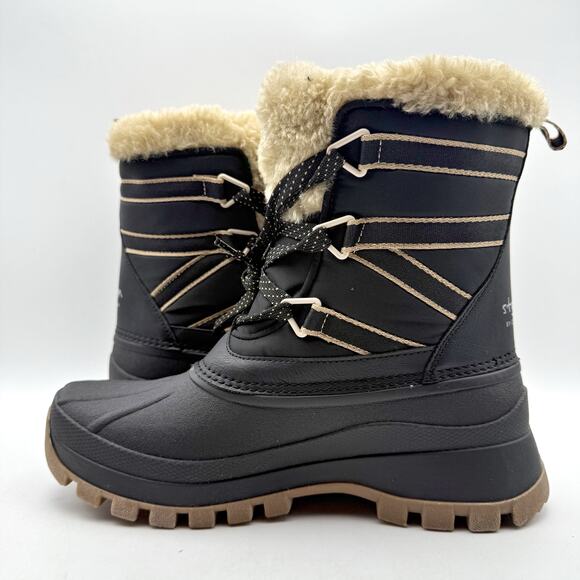 Storm by Cougar Womens Fresno Snow Boots US 7 EU 37 Black Waterproof NIB - Picture 6 of 11